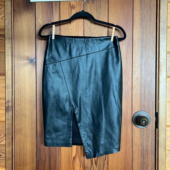 Bailey 44 Leather and Jersey Pencil Skirt - Picture 1 of 6